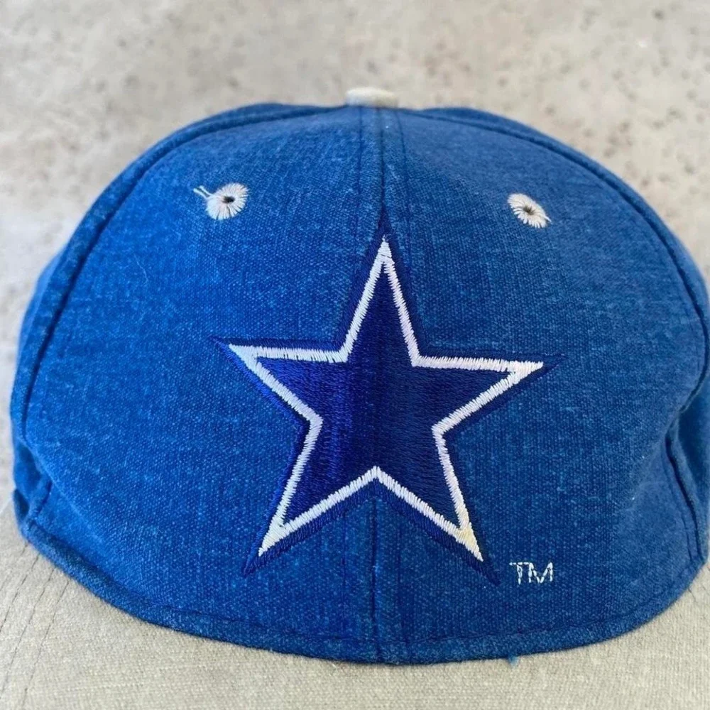 Vintage NFL Dallas Cowboys‎ Blue Denim Eastport SnapBack Hat